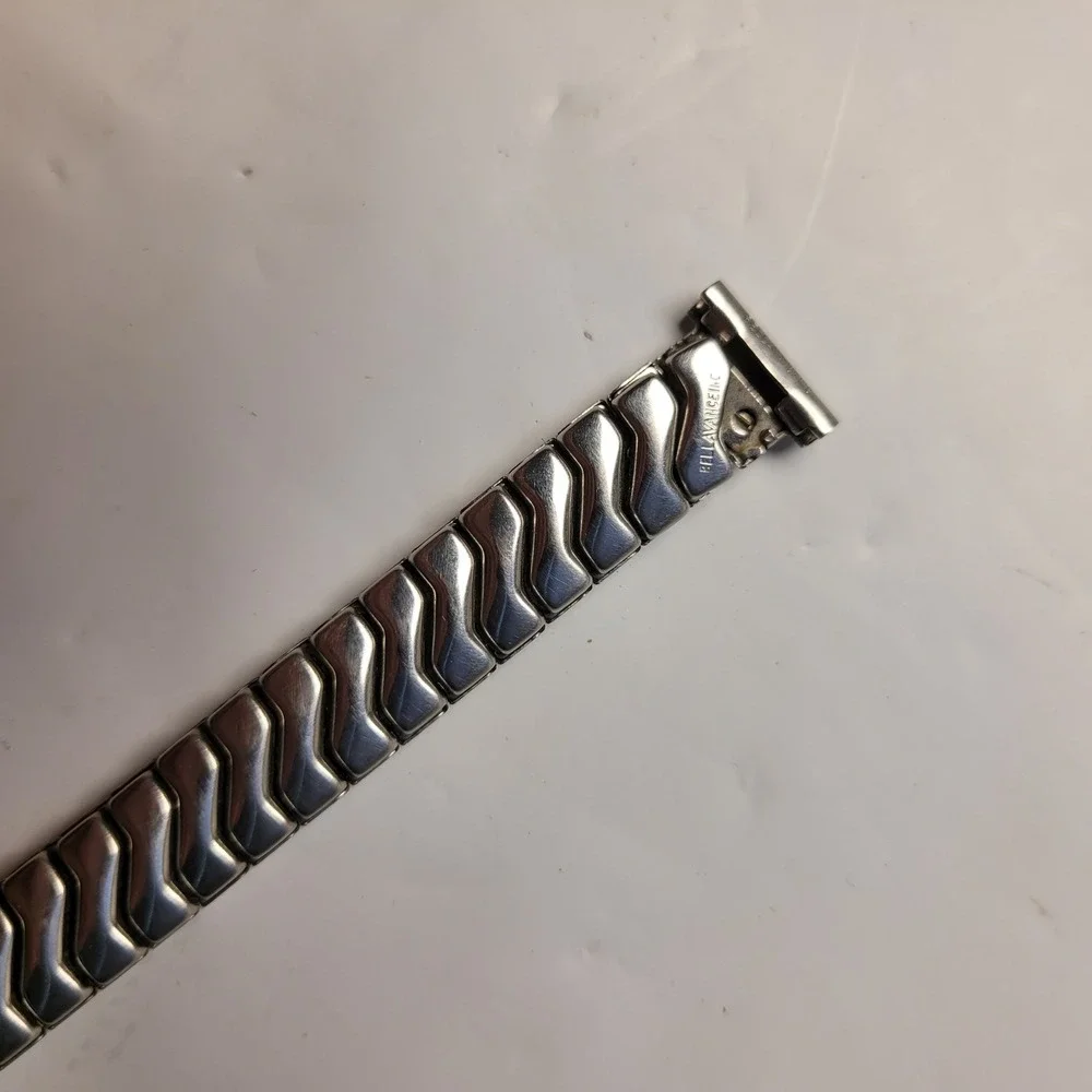 Bellavance Watch Band Stainless Steel S-Link Expansion Vintage Jewelry Accessory